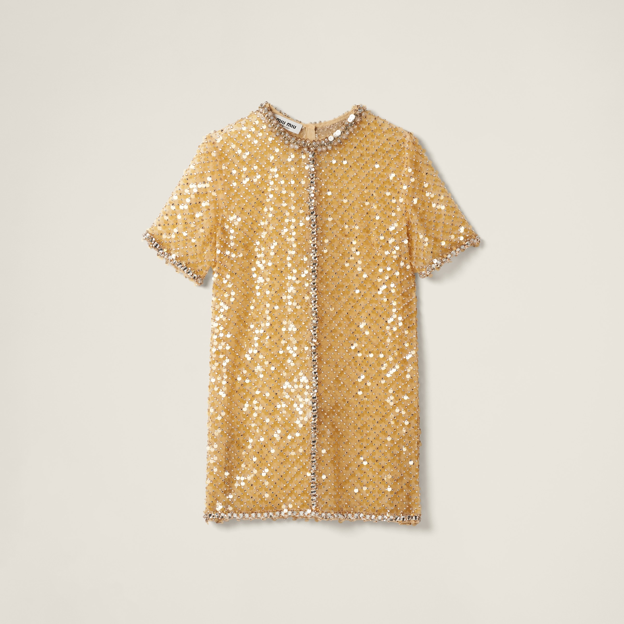 Embroidered organza mini-dress - 1