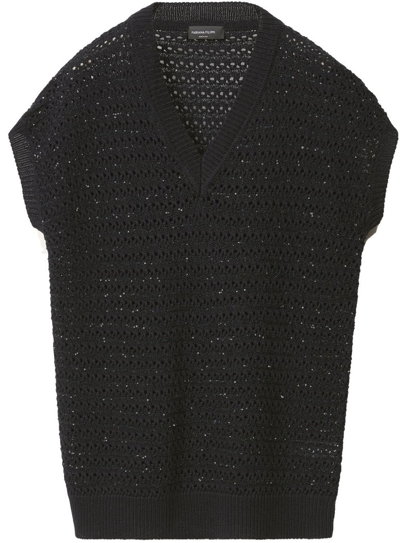open-knit T-shirt 1