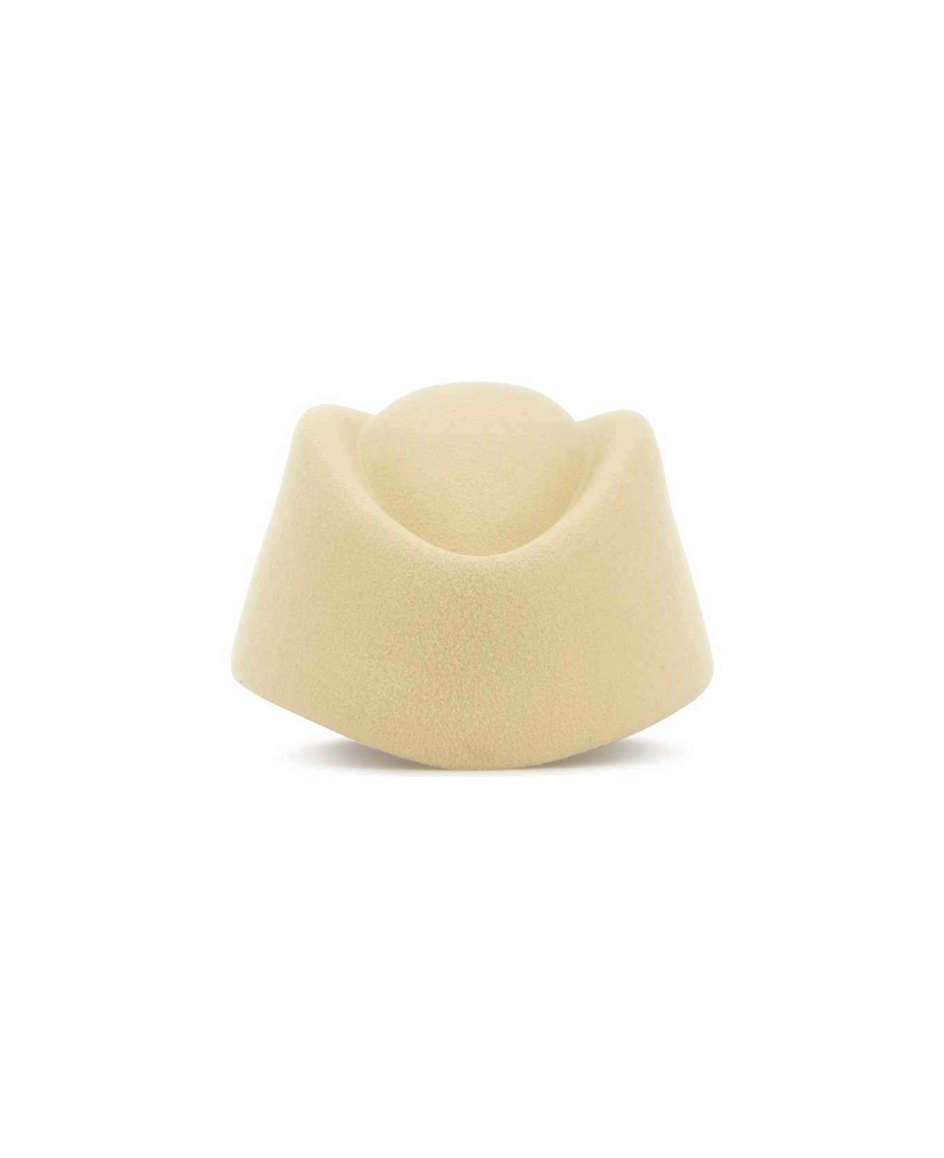 Cream Wool Vlogo Signature Hat - 1