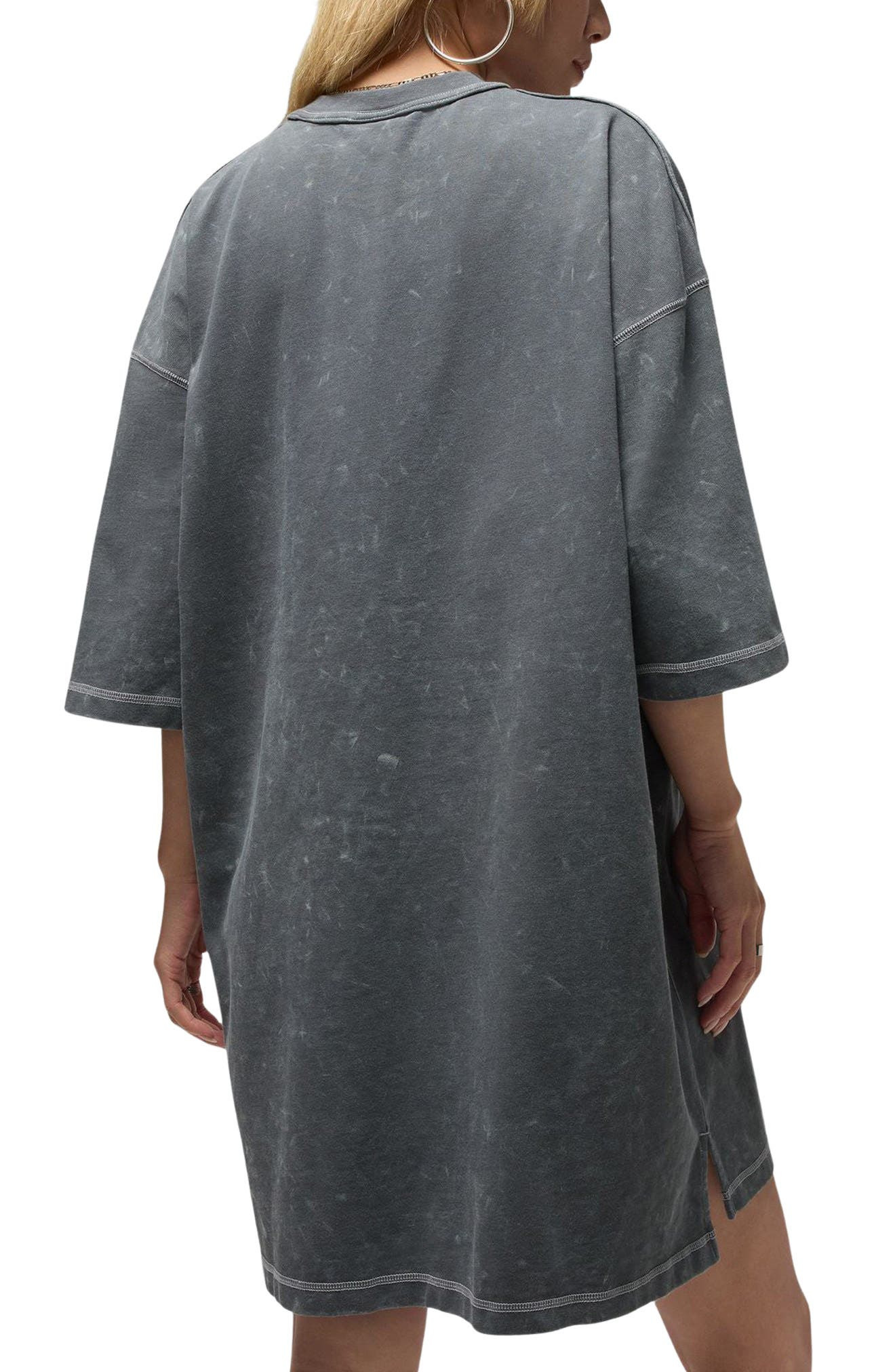 Jordan Flight Oversize Graphic T-Shirt Dress in Iron Grey/Sail at Nordstrom - 2