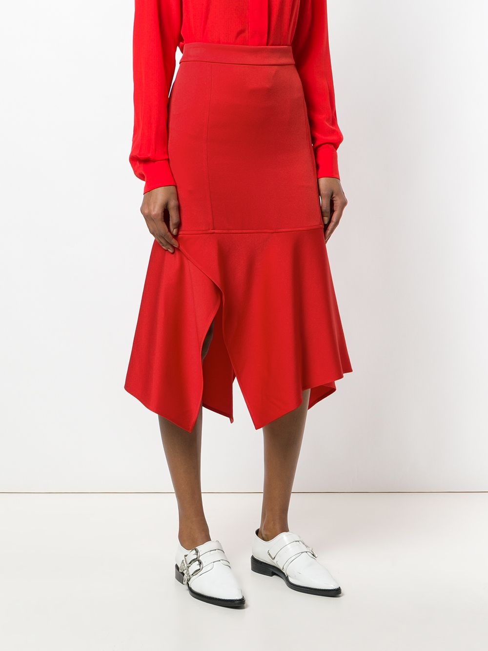 asymmetric midi skirt - 3