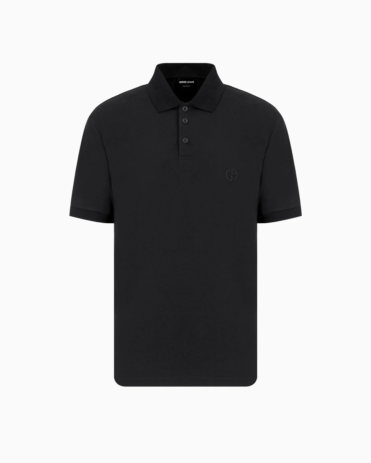 Stretch cotton piqué polo shirt - 1