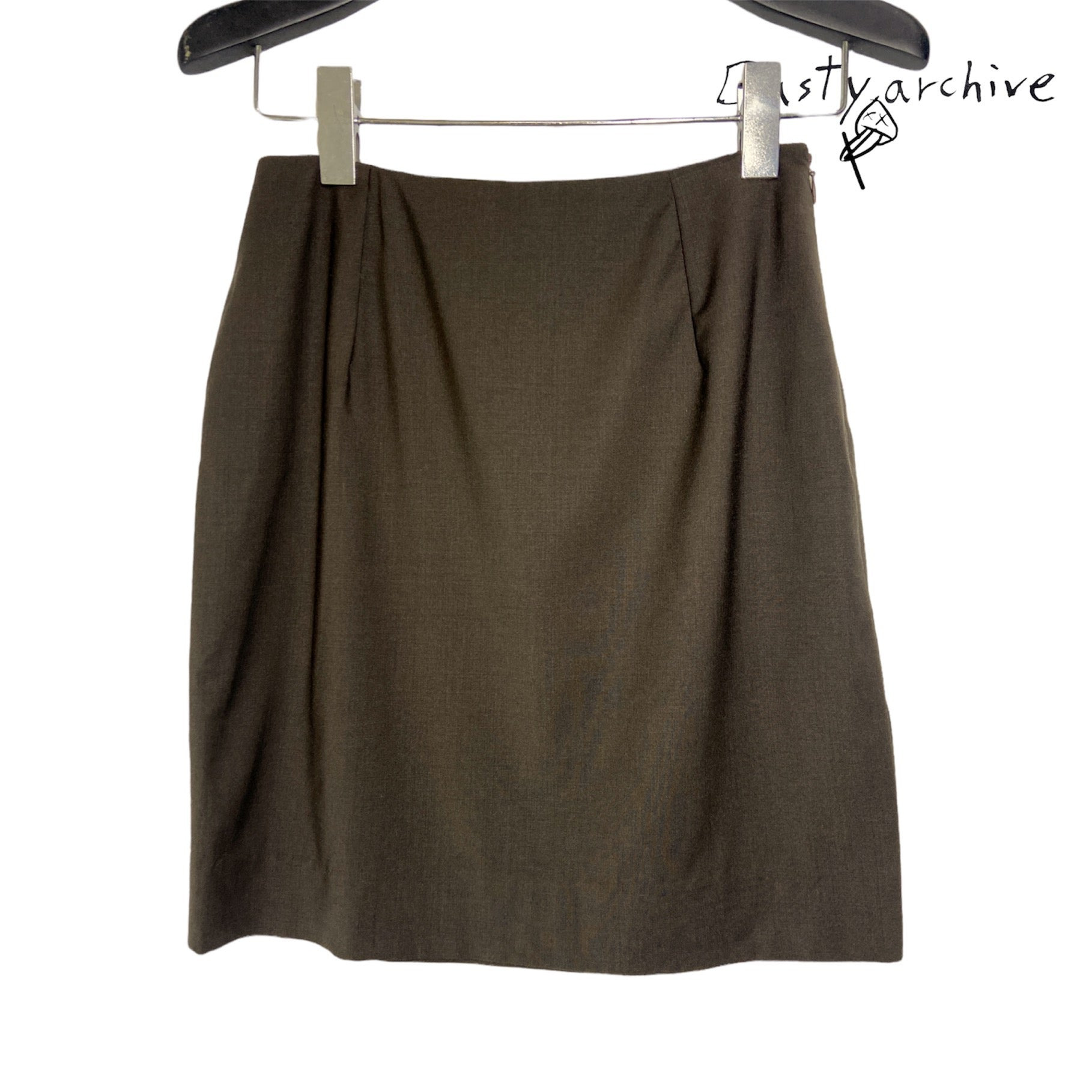 Gucci 1997 tom ford brown wool skirt 40 - 2