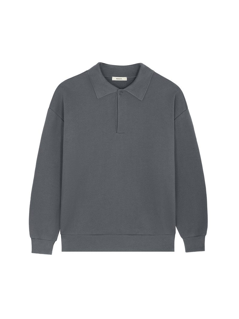 Mens DNA Heavyweight Polo Sweatshirt - Atmosphere Grey 1