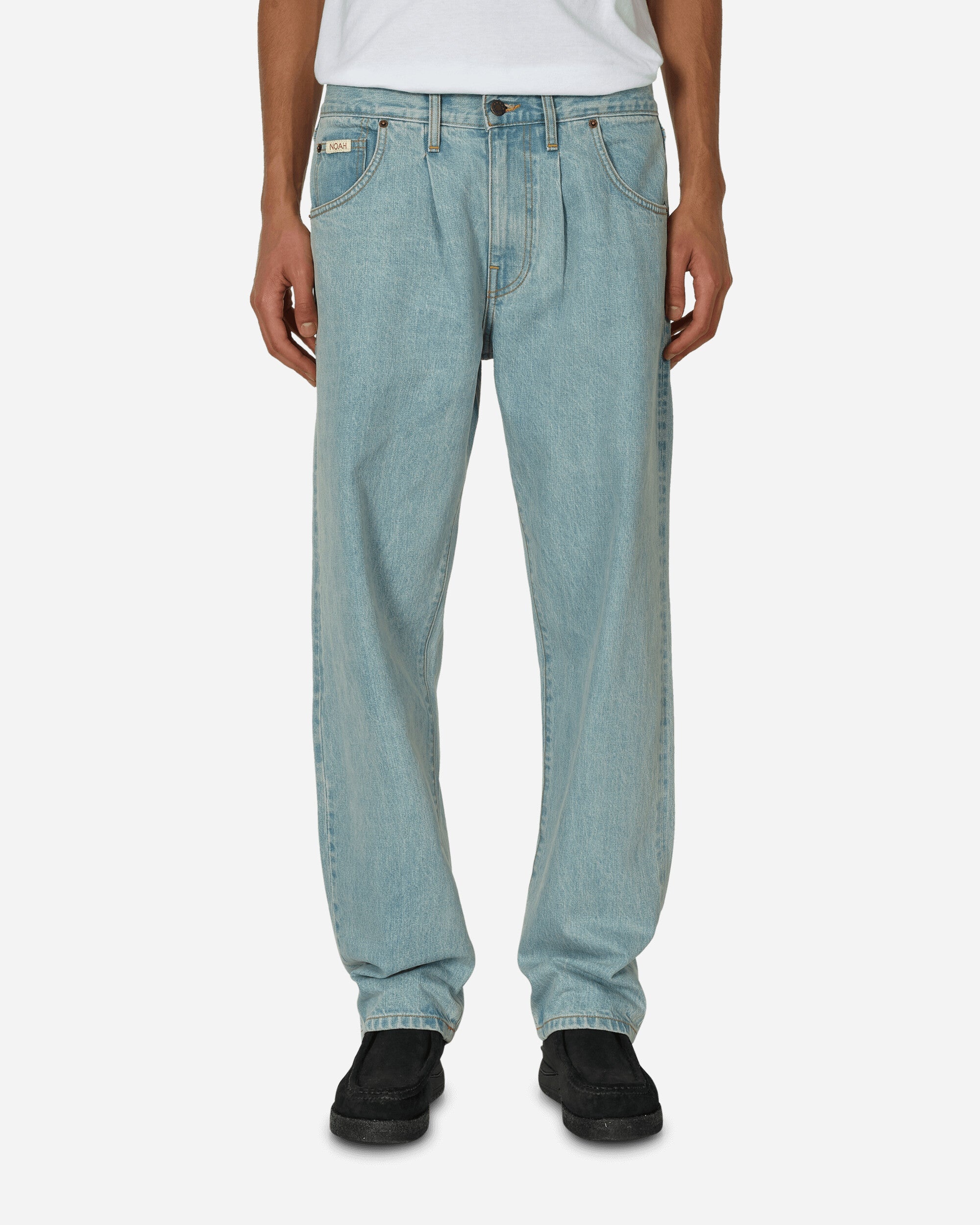 パンツ NOAH Pleated Jeans Light Wash KDT Noah Clothing Pleated Denim Jeans Light Wash – Black Sheep