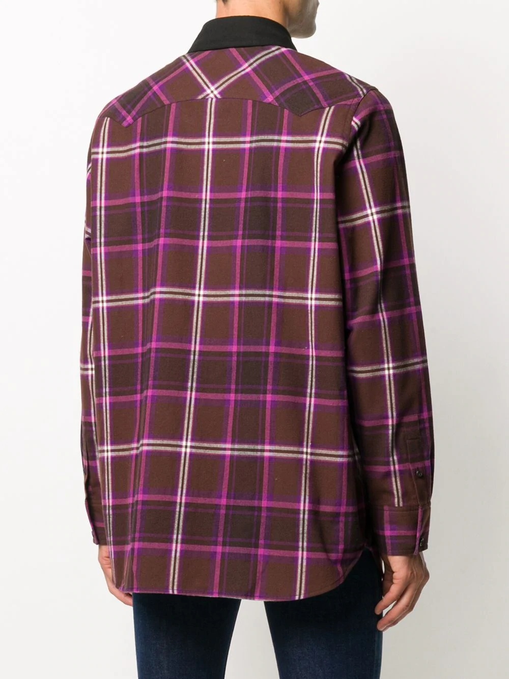 check-pattern long-sleeve shirt - 4