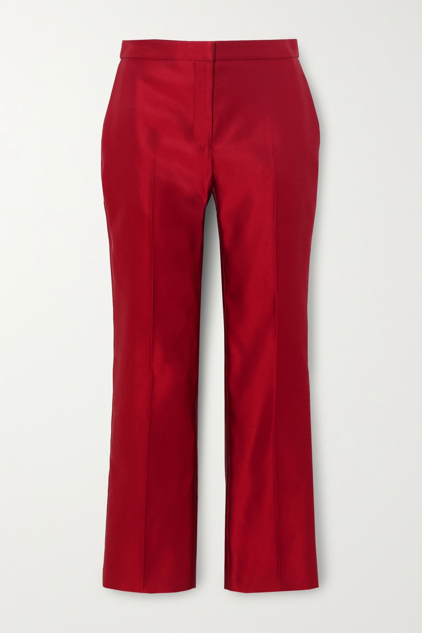 Silk-satin straight-leg pants - 1