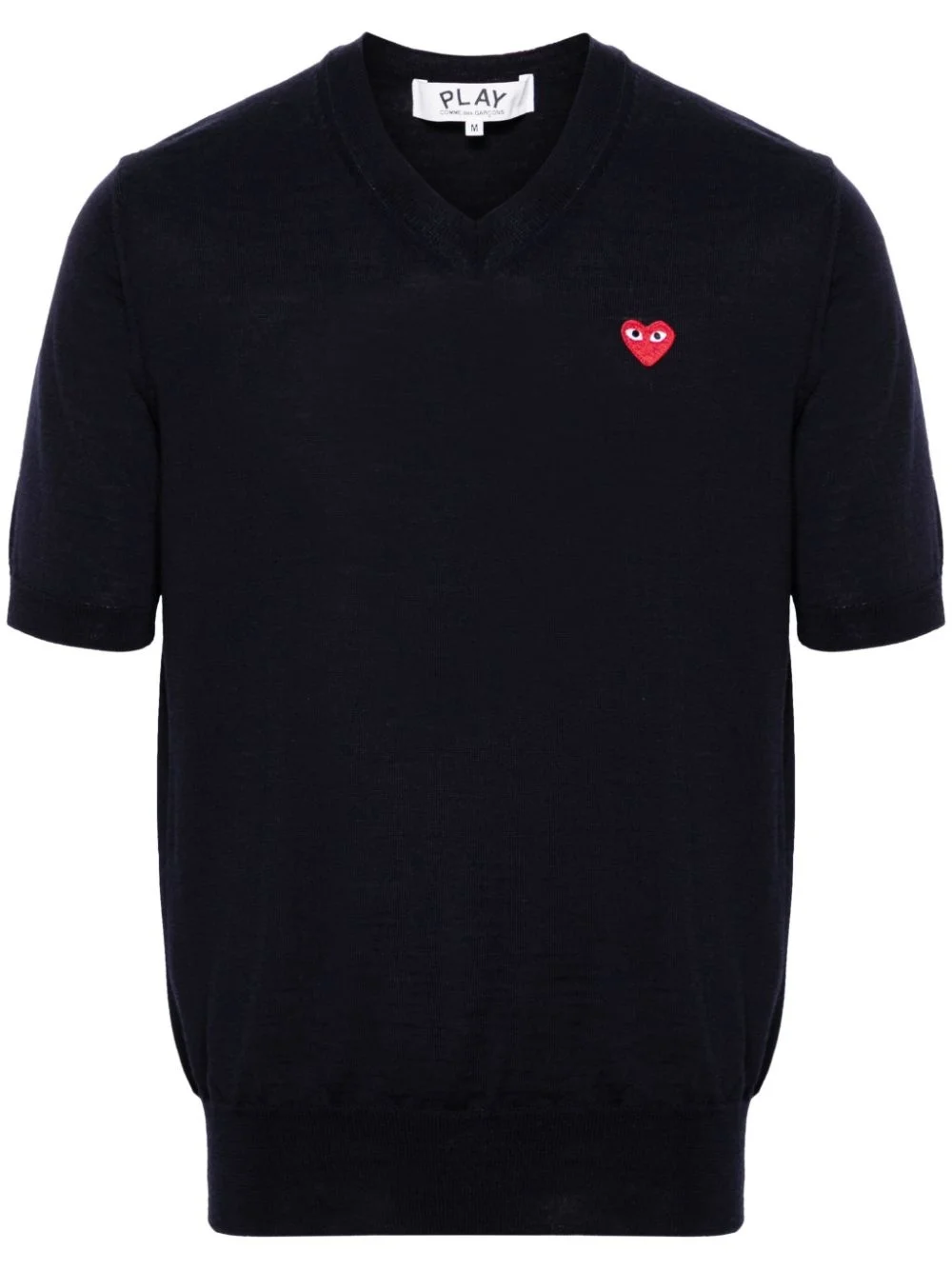 heart-patch wool jumper - 1