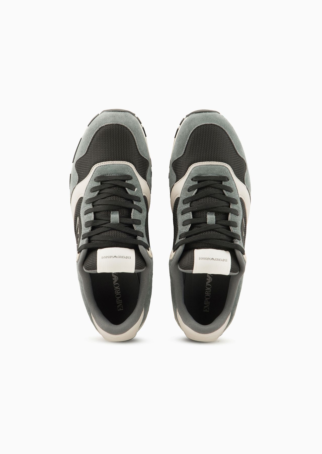 Mesh and suede sneakers with side eagle - 3