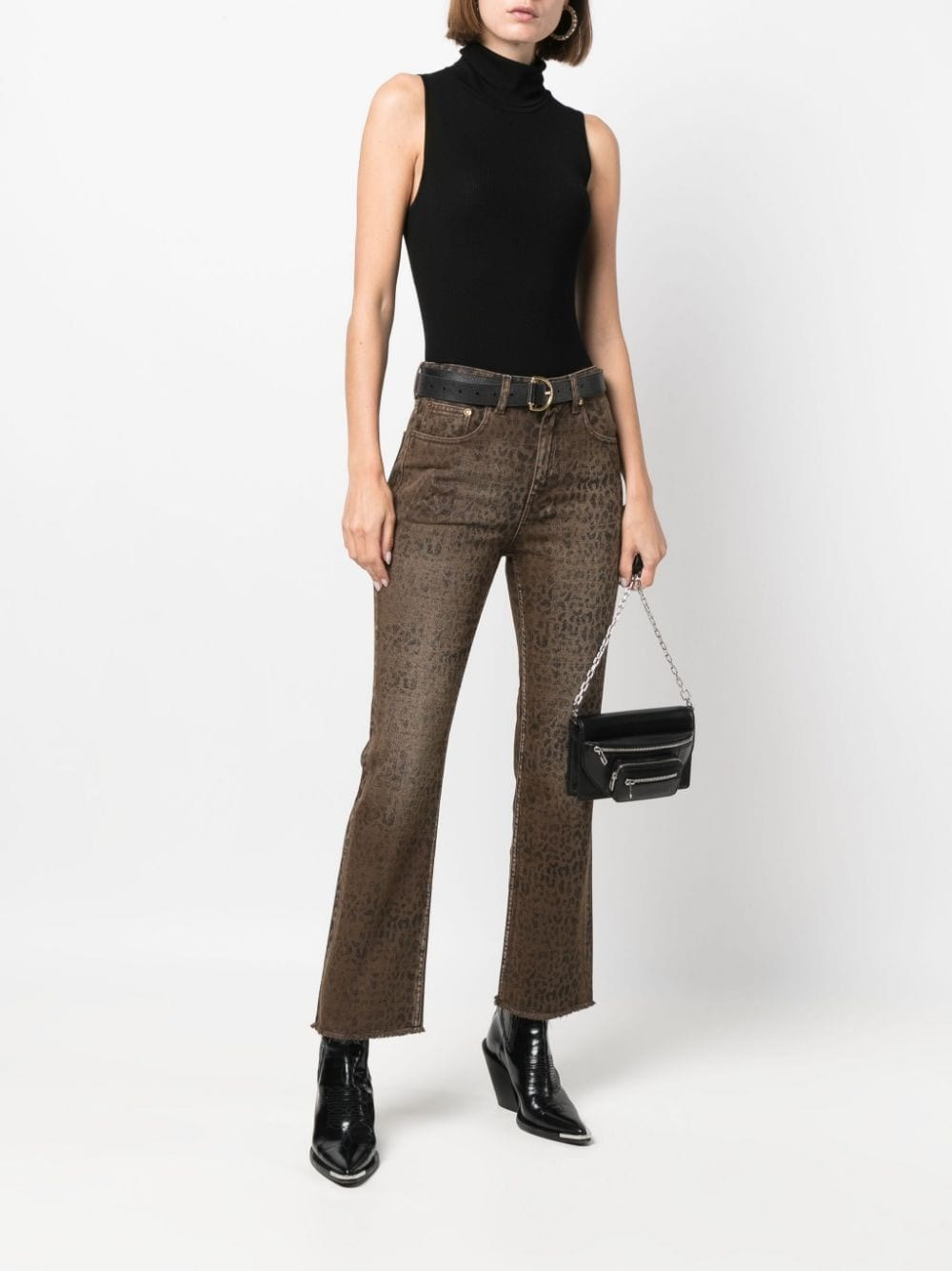animal print jeans - 2