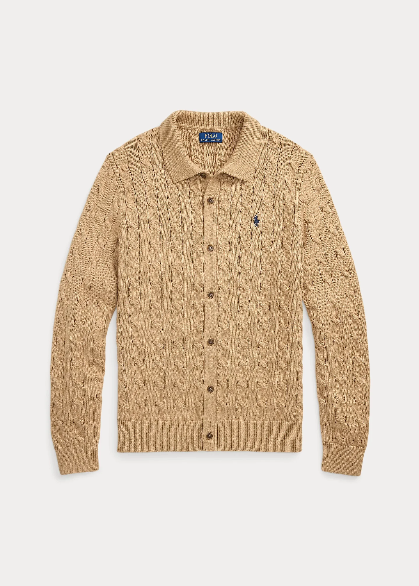 Cable-Knit Cotton Cardigan - 1