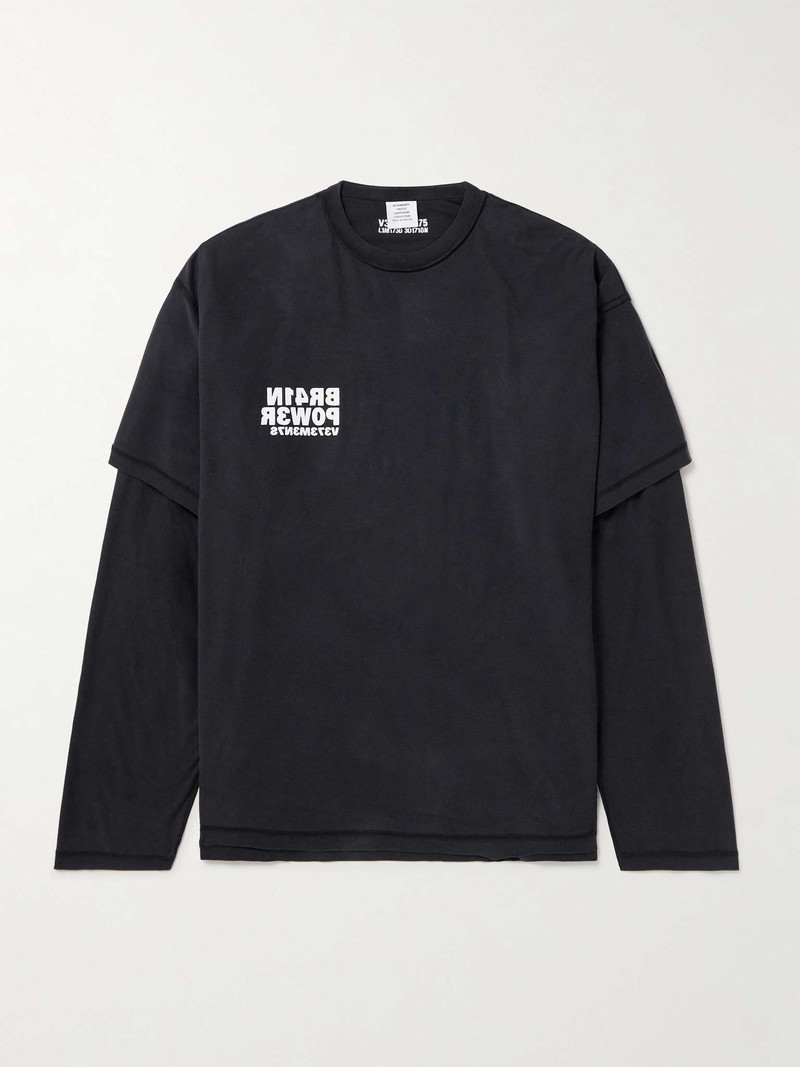 Layered Printed Cotton-Jersey T-Shirt 1