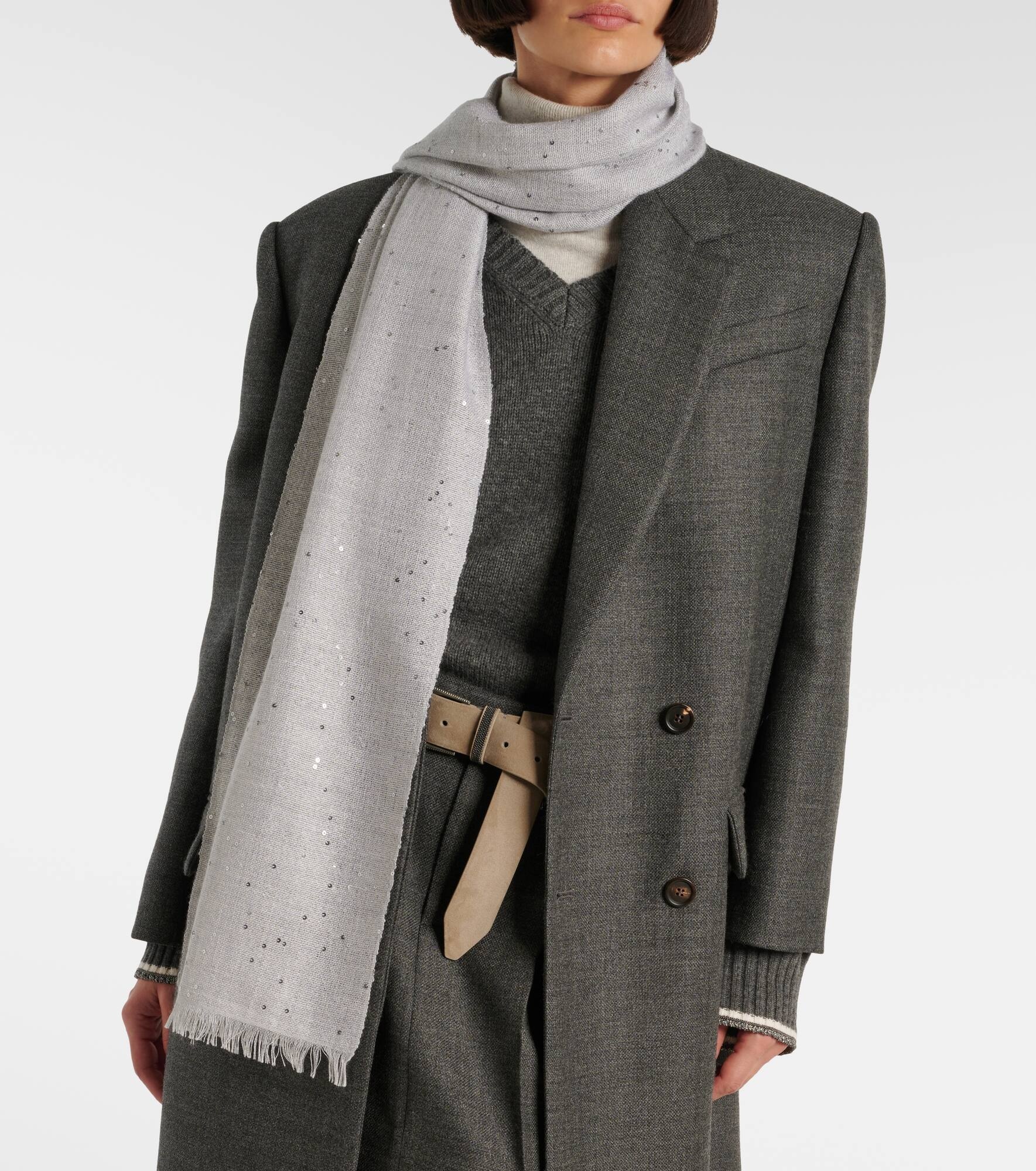 Cashmere and silk scarf - 3