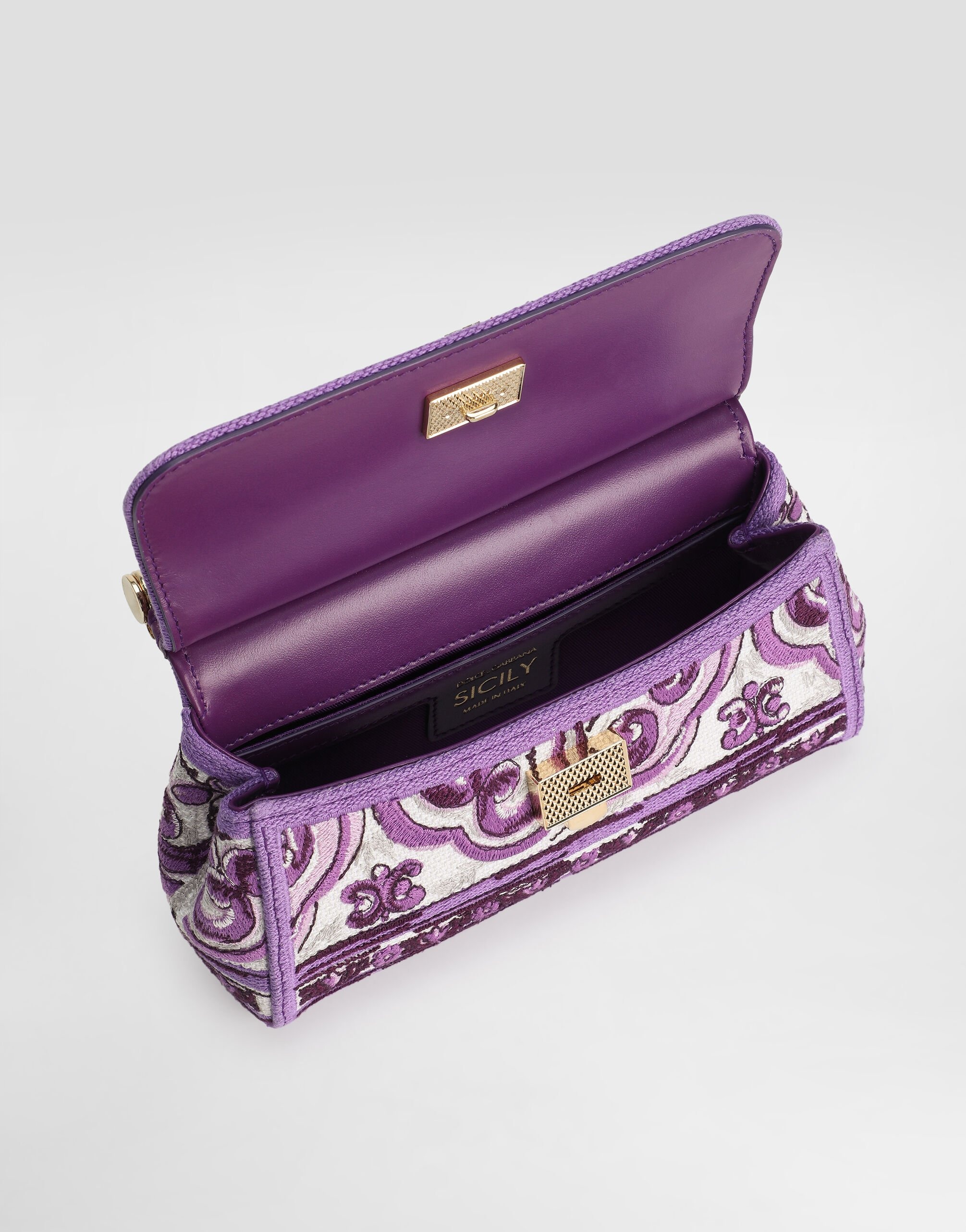 Small Sicily handbag with Majolica embroidery - 5