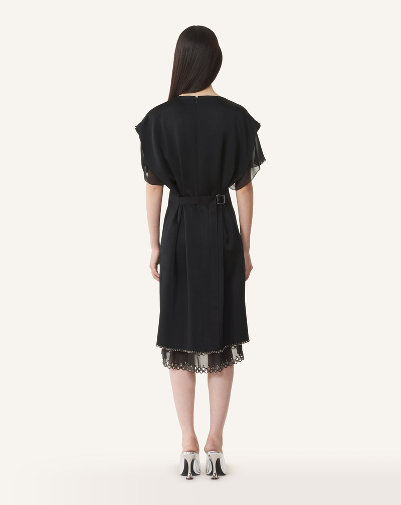 EMBROIDERED MIDI DRESS IN SATIN 4