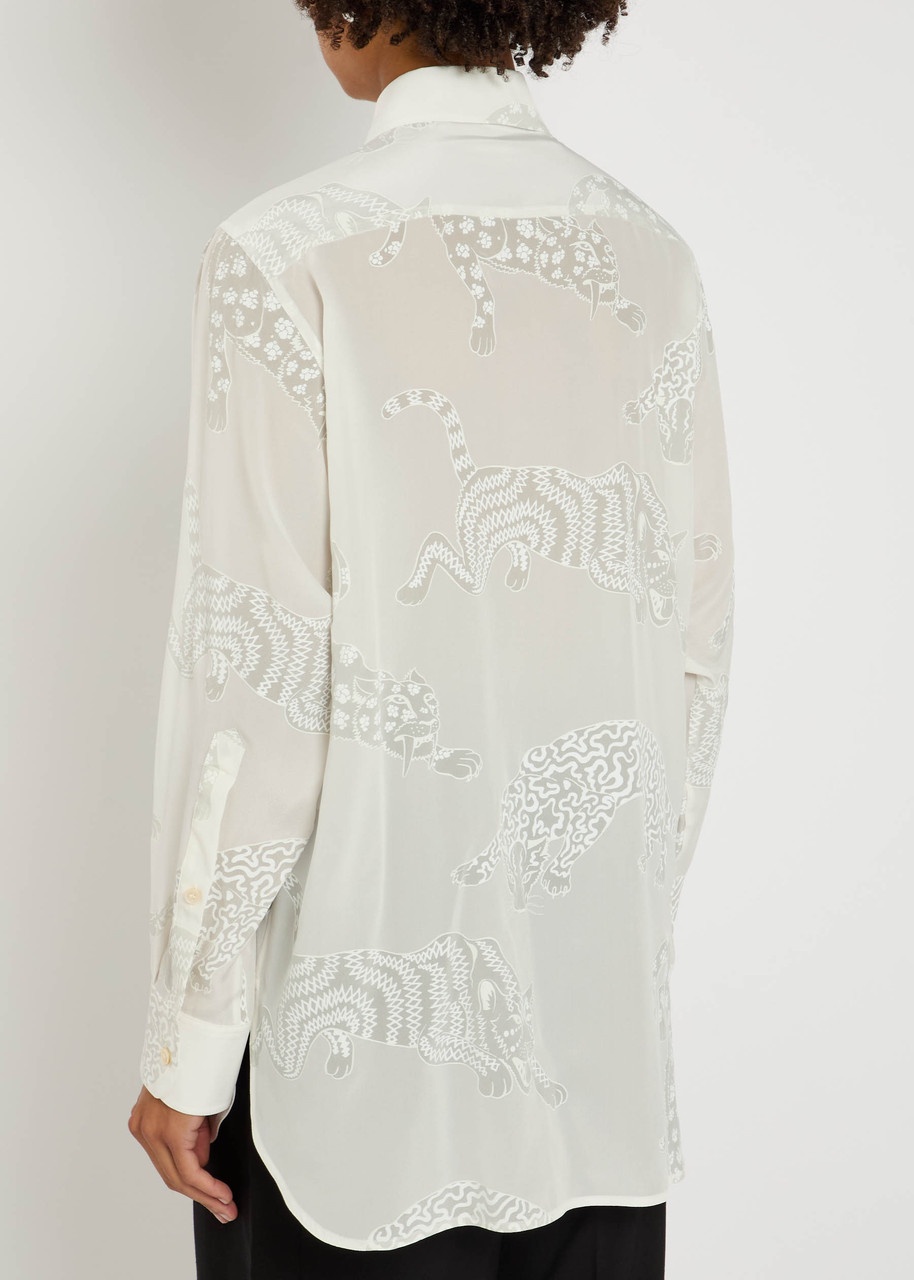 Stella Mccartney Wild Cat Silk Shirt - 3