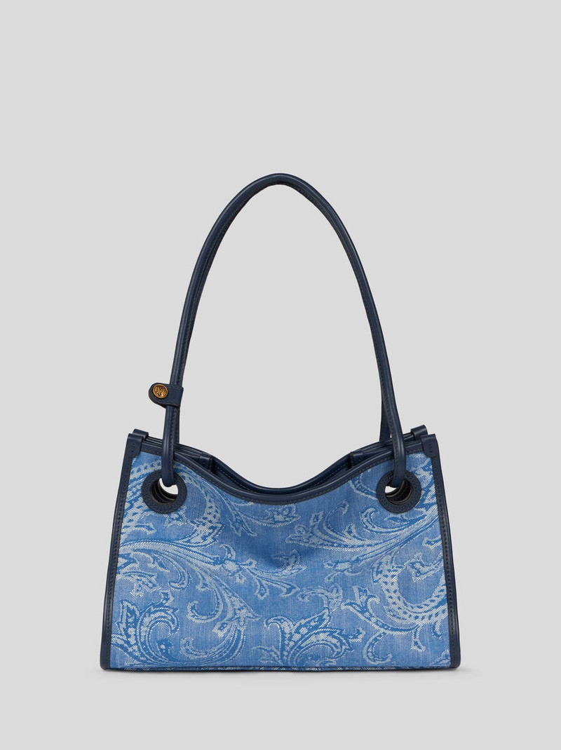 SMALL EYES JACQUARD DENIM TOTE BAG 1