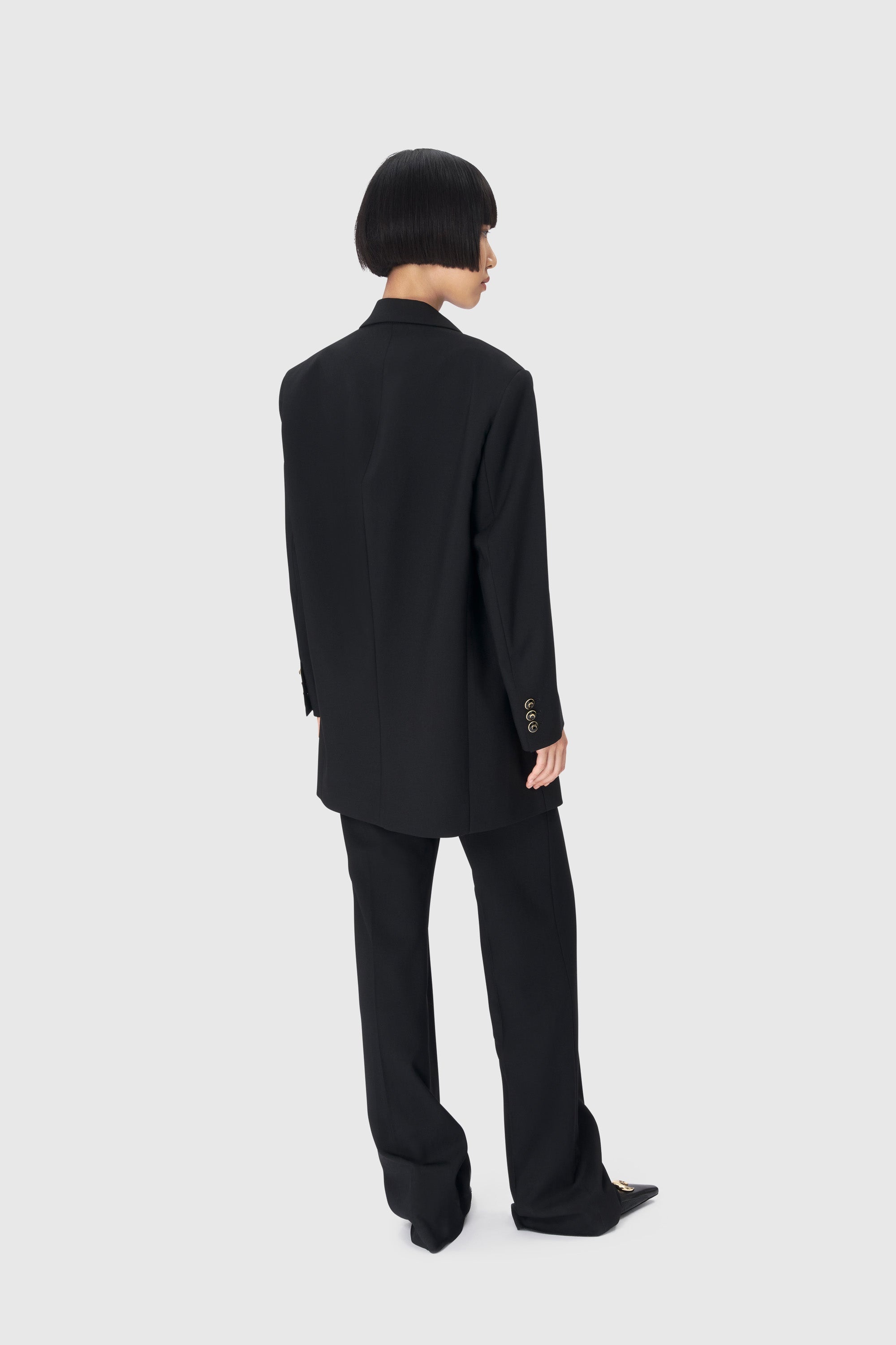 Virgin Wool Twill Boxy Jacket - 4