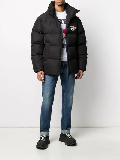 DSQUARED2 logo-print padded jacket outlook