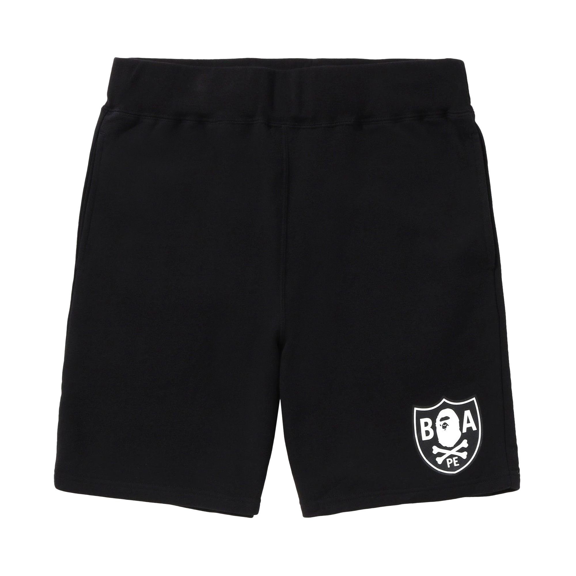 BAPE Color Ape Crossbone One Point Sweat Shorts 'Black' - 1