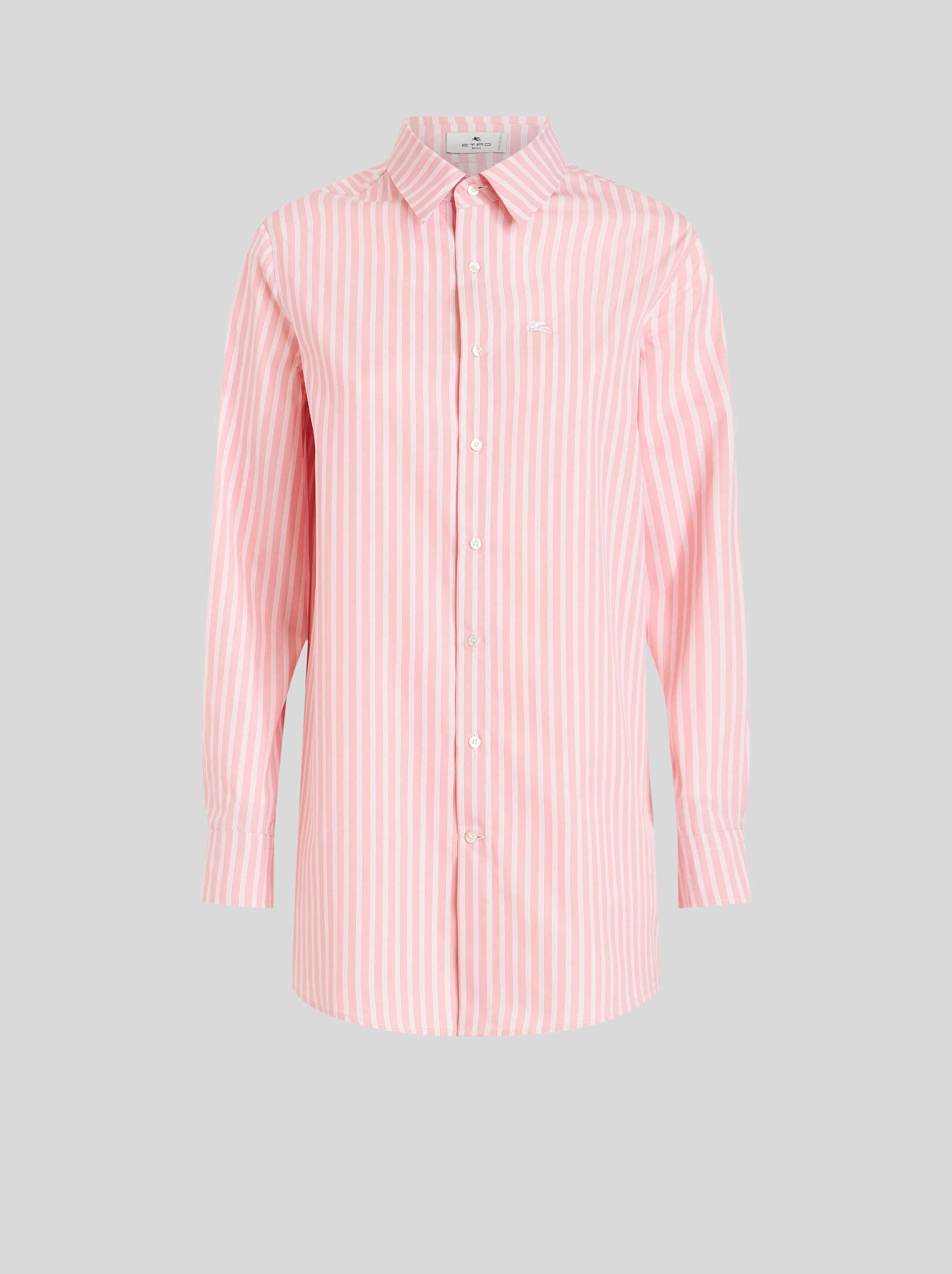 STRIPED SHIRT WITH EMBROIDERED PEGASO - 1