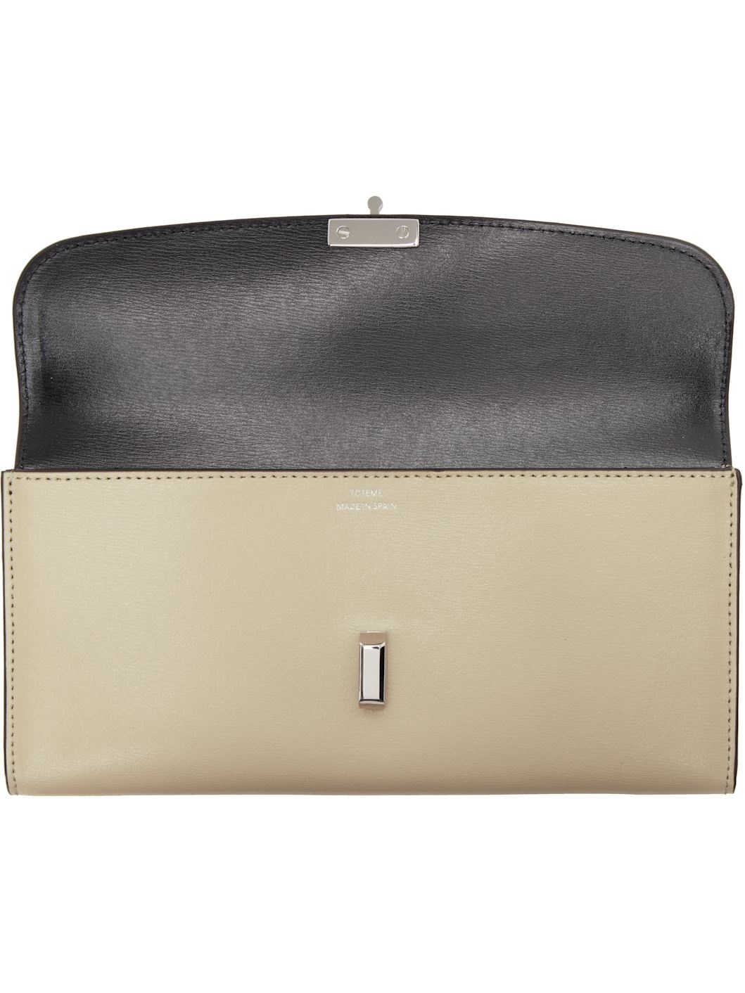 Beige T-Lock Leather Wallet - 3
