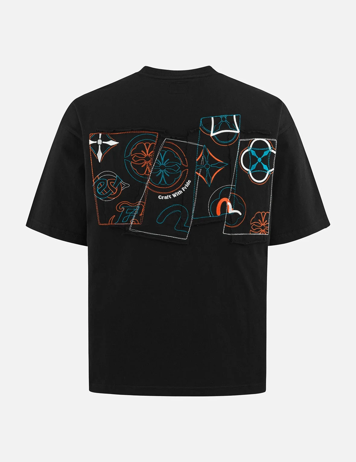 Logo and Kamon Embroidery Loose Fit T-Shirt - 1