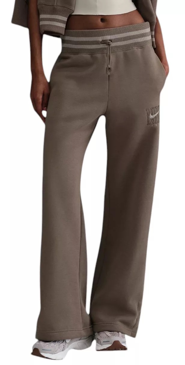 Nike Women's Sportswear Phoenix Fleece High-Waisted Wide-Leg Graphic Pants - 1