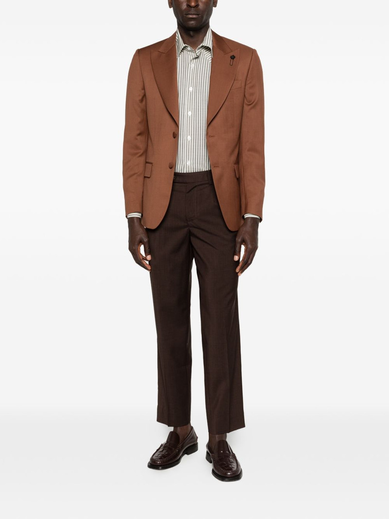 LARDINI flower-pin blazer outlook