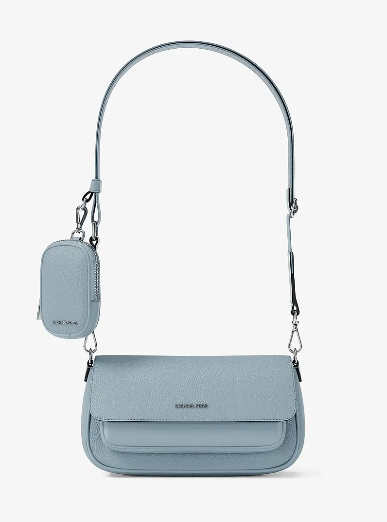 Jet Set Travel Small Pebbled Leather Crossbody Bag With Pouch - 1