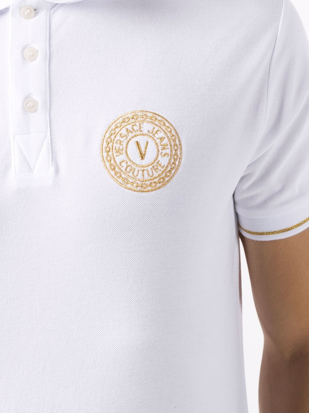 V-Emblem cotton polo shirt - 5