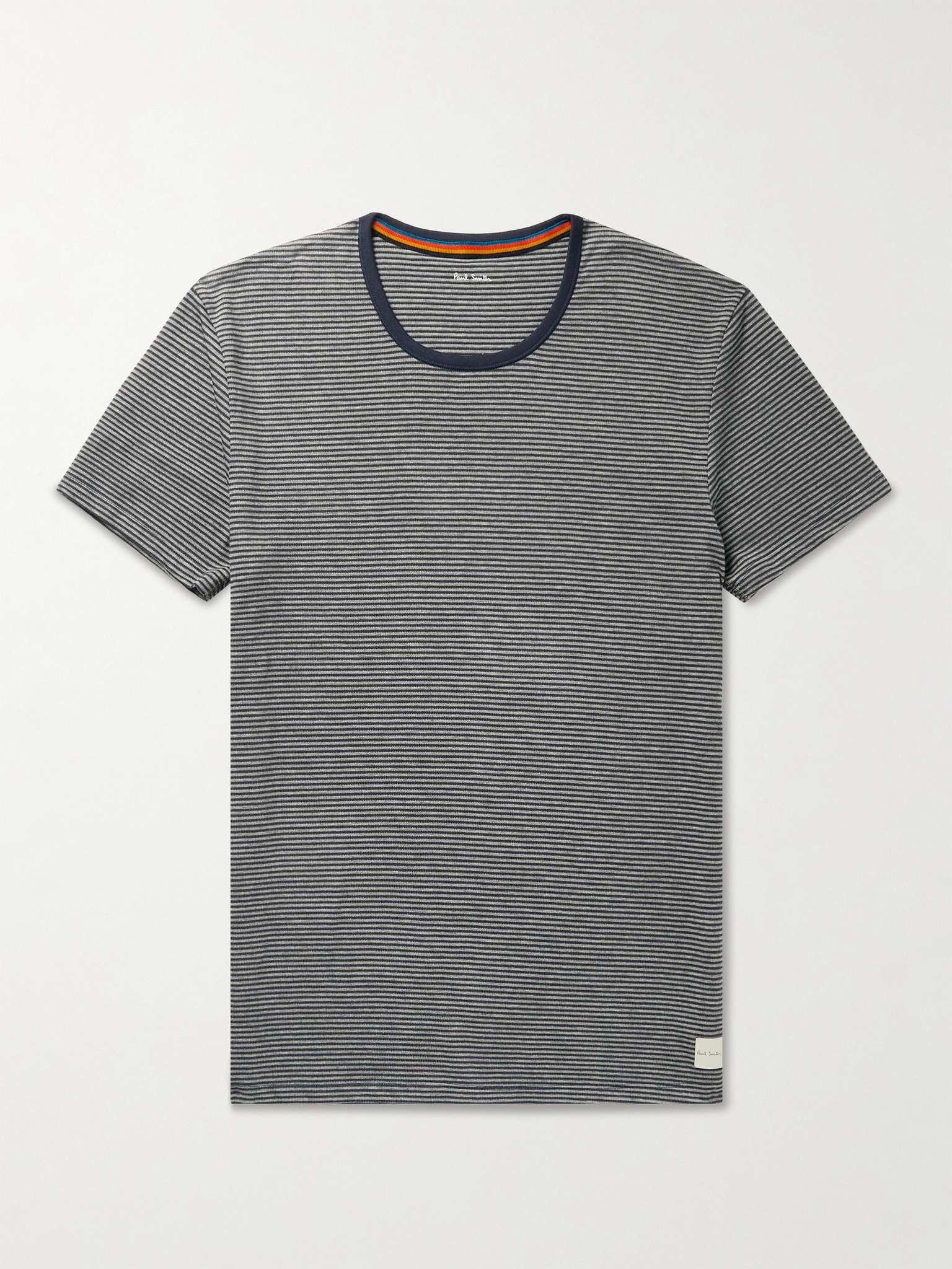 Slim-Fit Striped Organic Cotton T-Shirt - 1