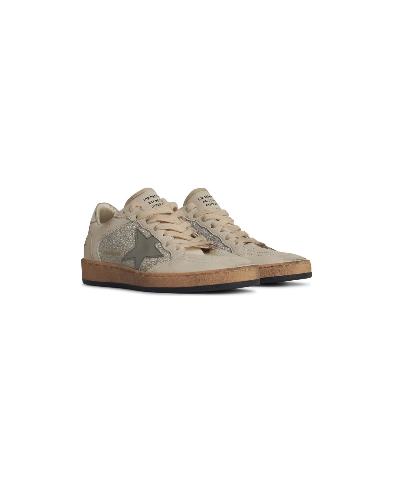 'ball Star' White Leather Sneakers - 2
