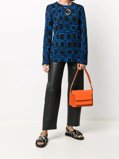 Marni square pattern jumper outlook