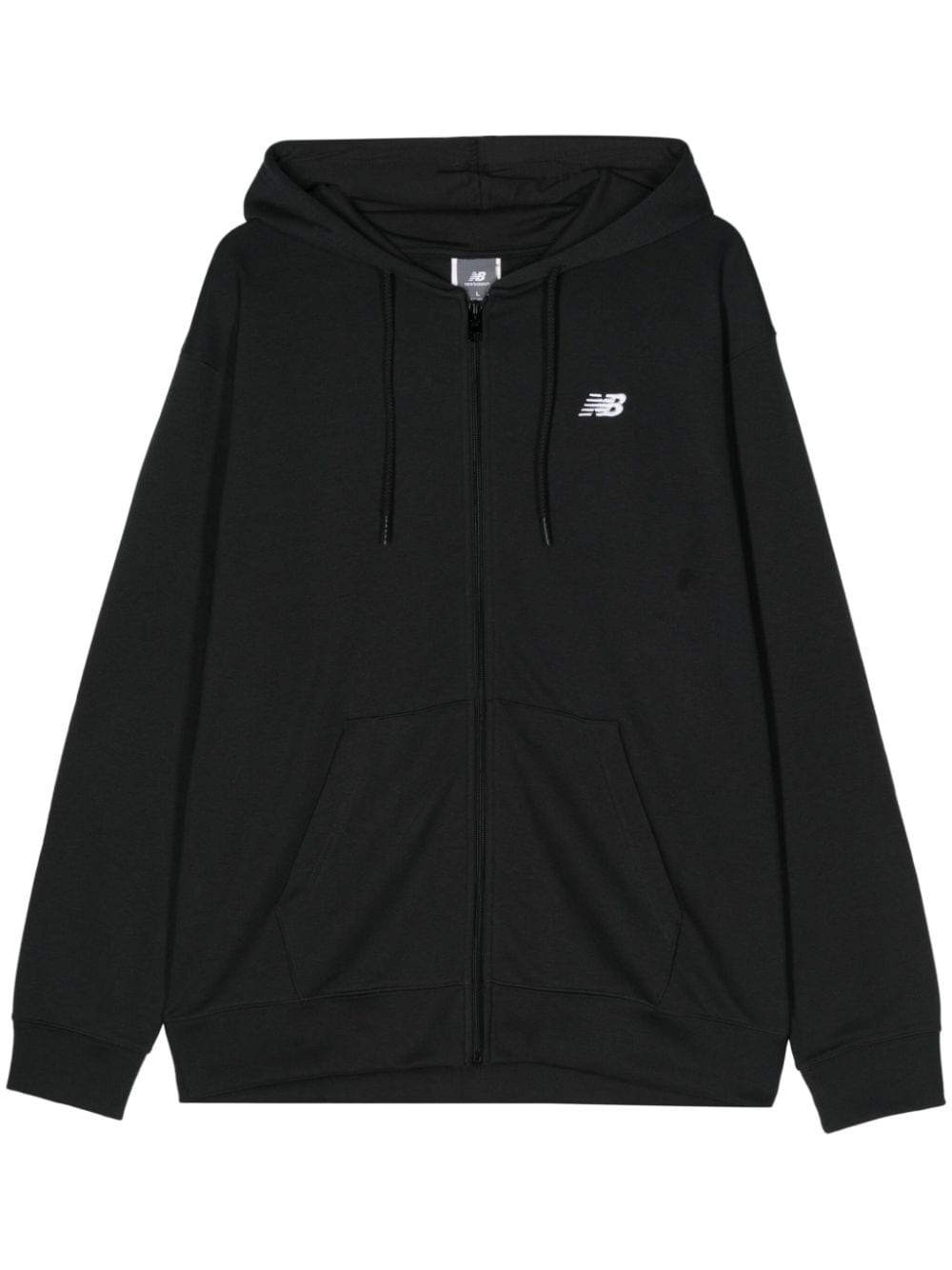 embroidered-logo zipped hoodie - 1