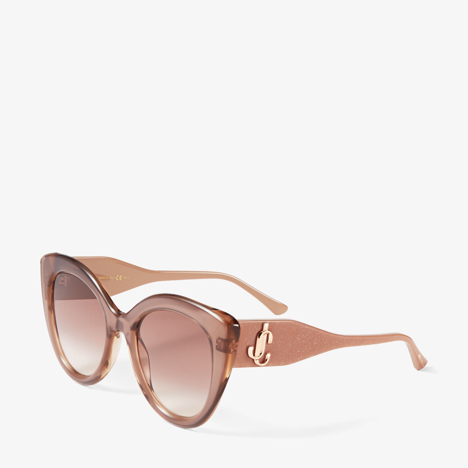 Leone
Nude Cat-Eye Sunglasses with JC Monogram - 3