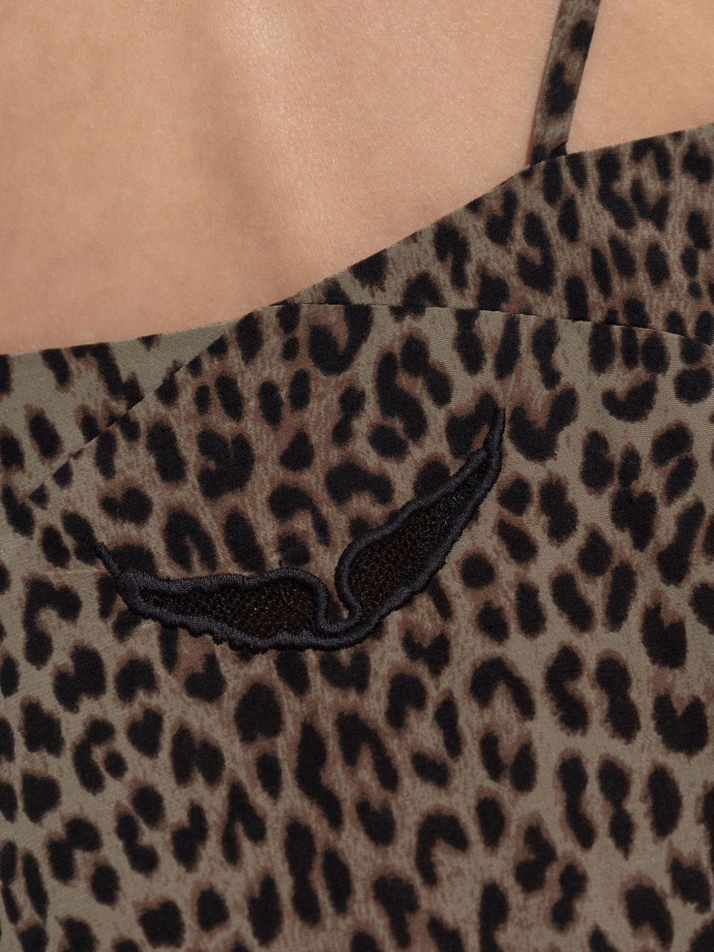 leopard-print slip dress - 4