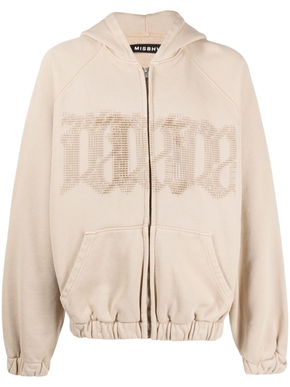 logo-print cotton hoodie - 1