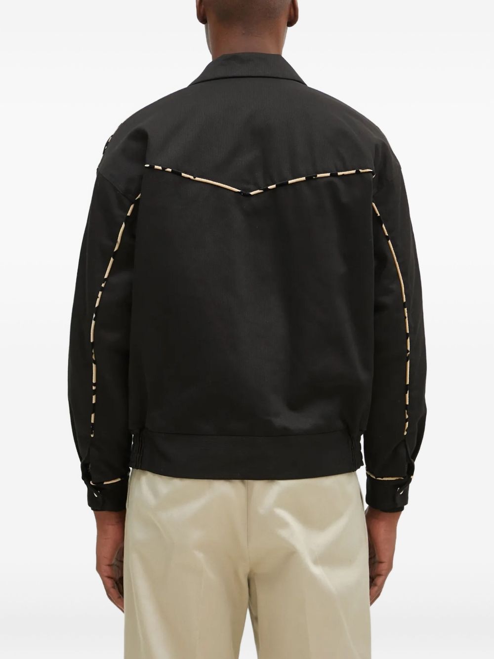 piped-trim jacket - 3