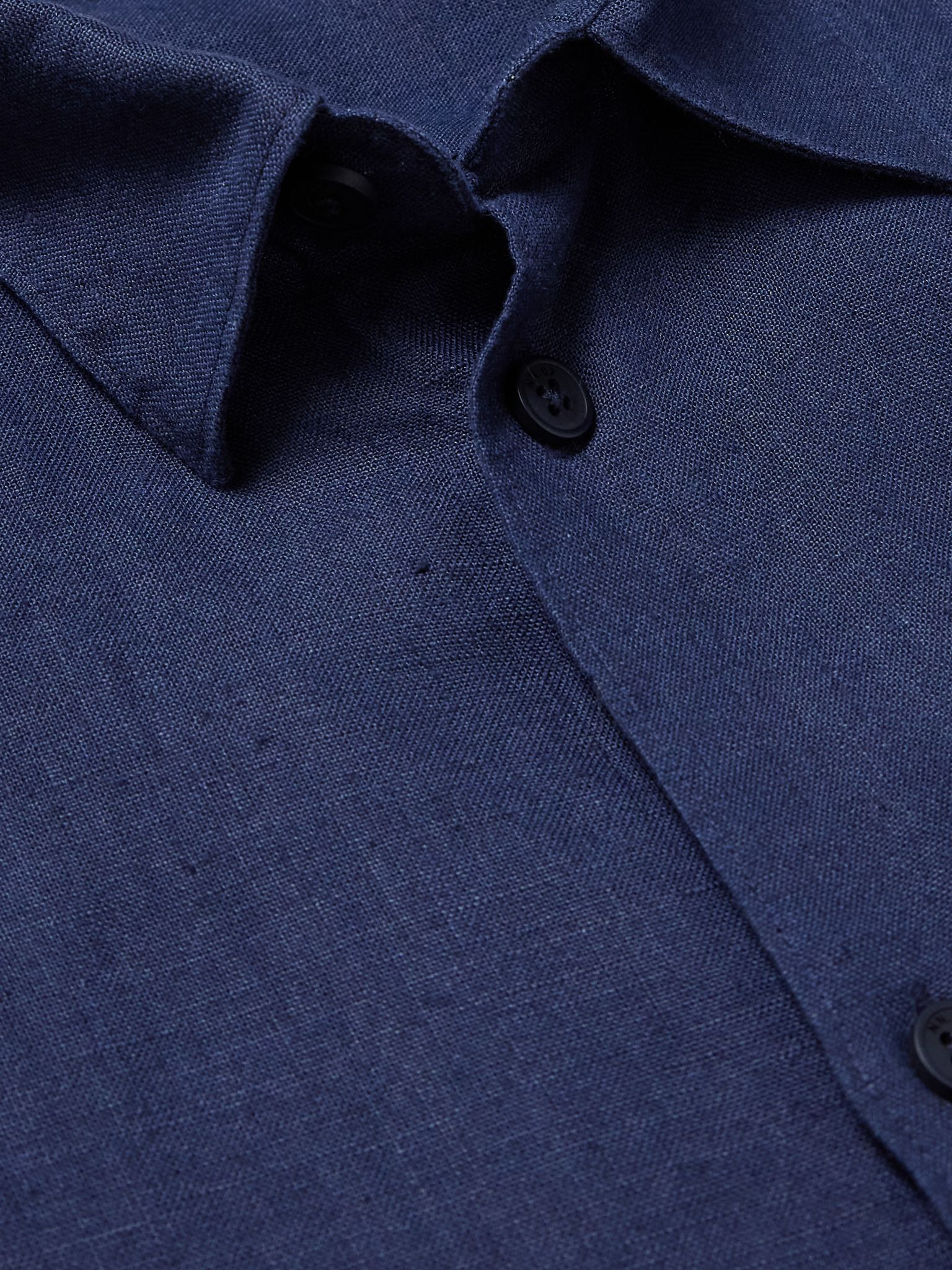 Enzo 5708 Linen Shirt Navy - 4