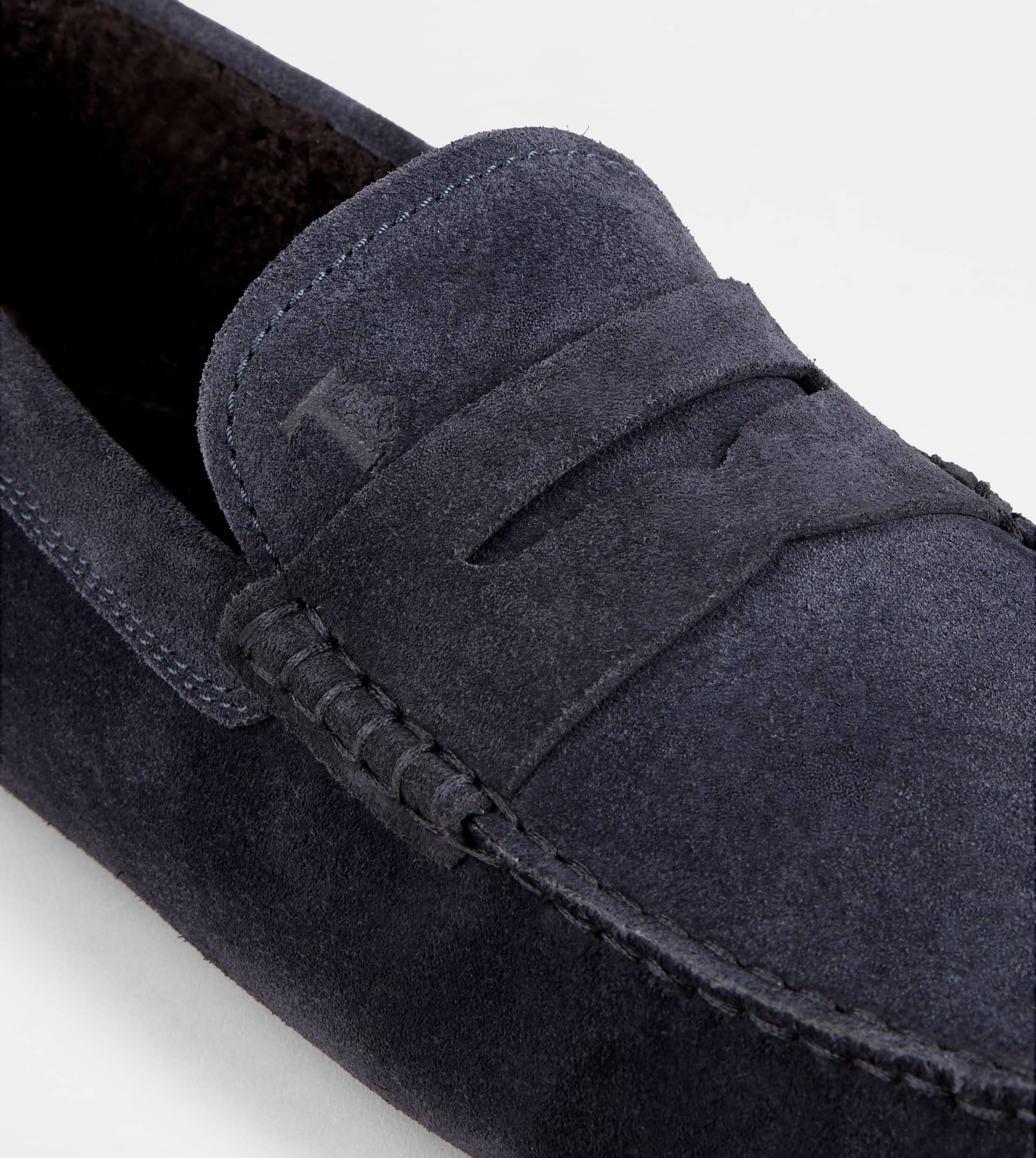 TOD'S GOMMINO BUBBLE IN SUEDE - FURRY LINING - BLUE - 6