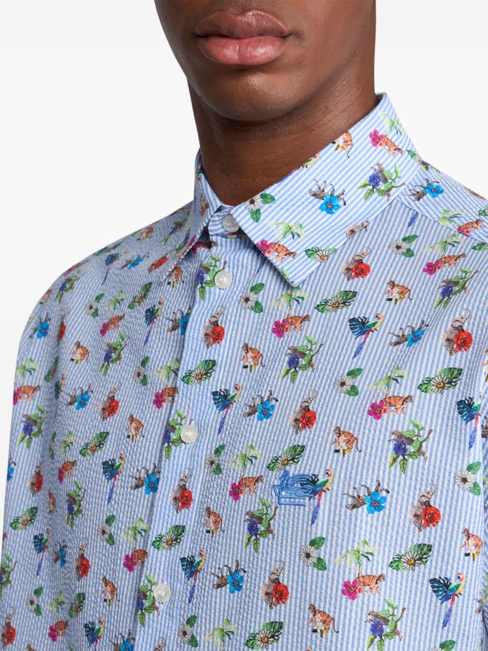 floral-print shirt - 5