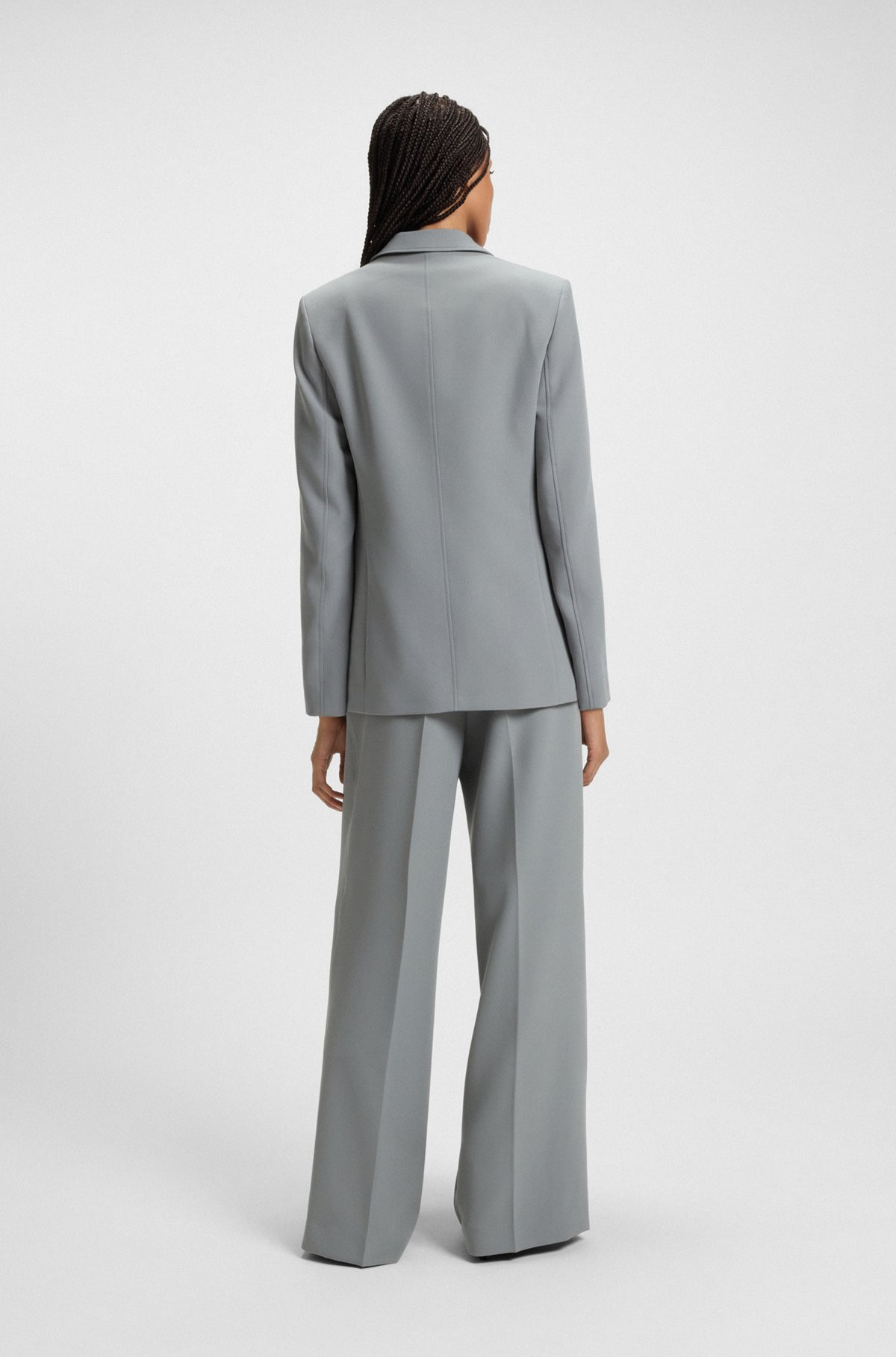 FITTED BLAZER IN STRETCH FABRIC - 4