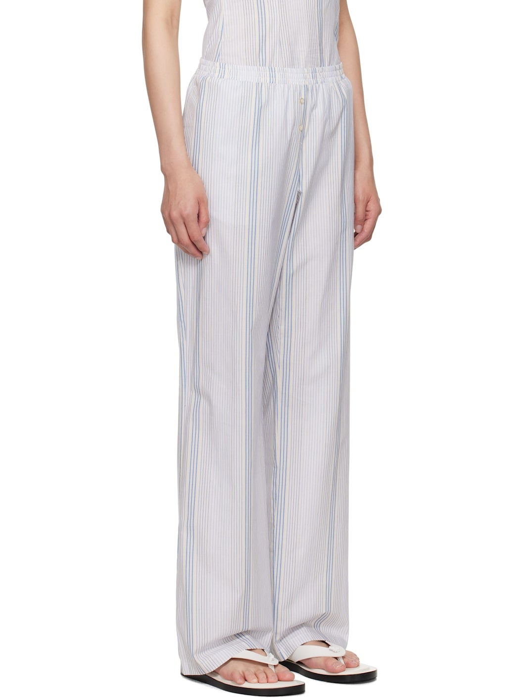 Blue & White Kimoto Lounge Pants - 2