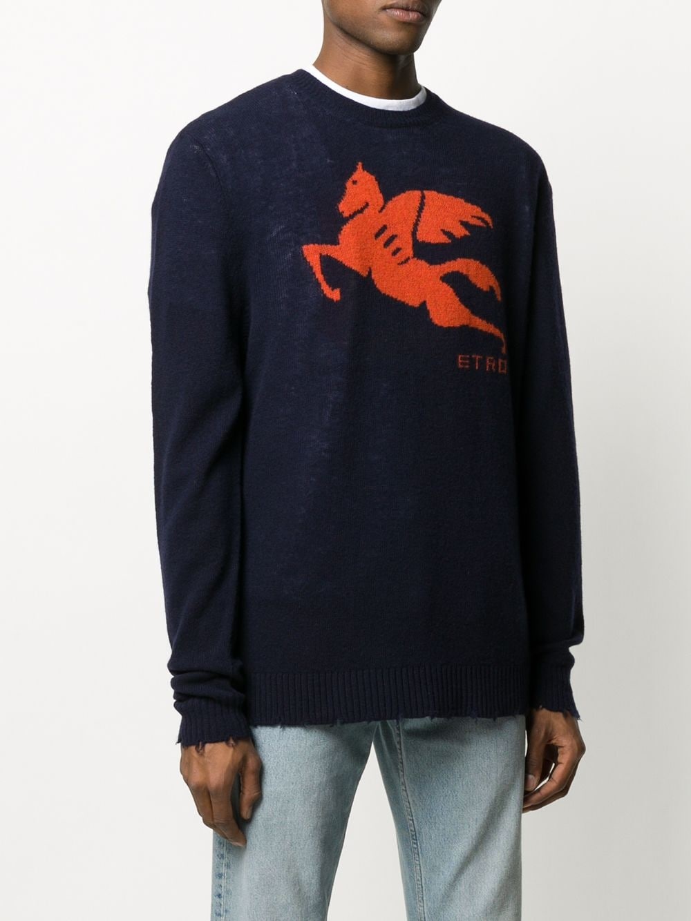 distressed logo jumper - 3