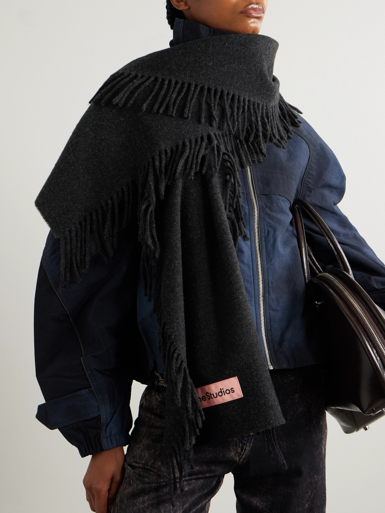 Fringed Wool Scarf - 2