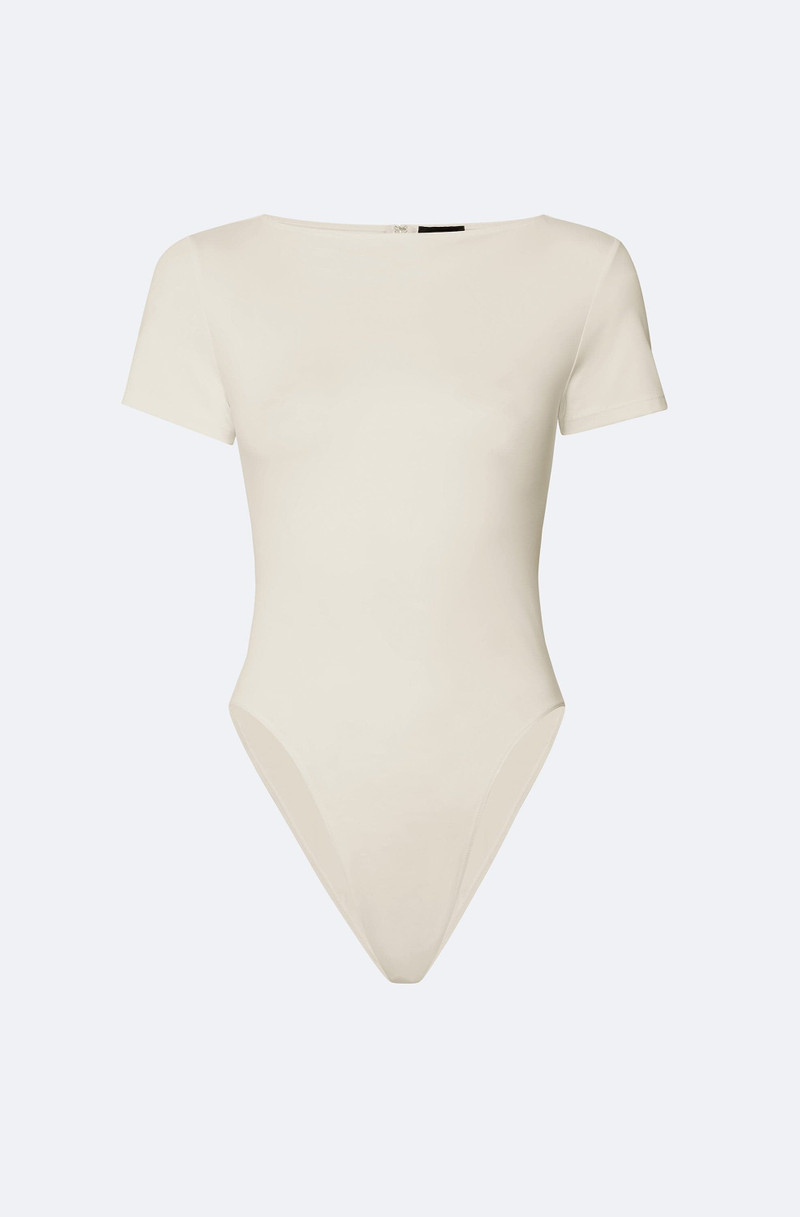 Jersey Short Sleeve Boatneck Bodysuit 1