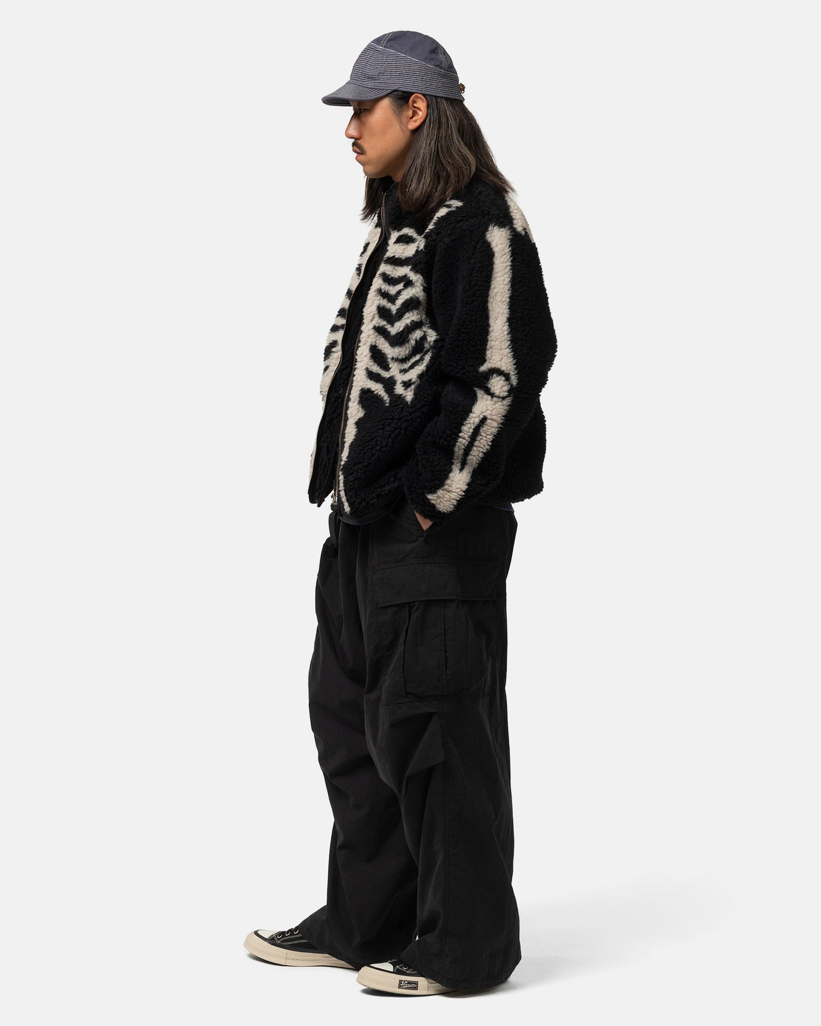 Rip Stop JUMBO Cargo Pants Black - 3