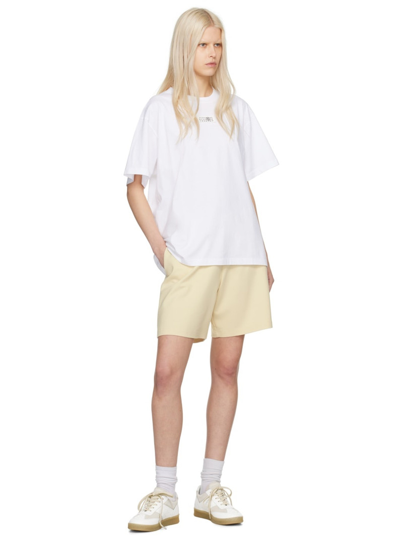 MM6 Maison Margiela Yellow Embroidered Shorts outlook