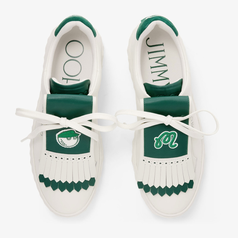 Jimmy Choo / Malbon 2.0 Diamond M
Men's Latte Leather and Malbon Green Trainers with Detachable Kilt 4